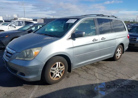 2005 Honda Odyssey Ex-L from USA, damaged, VIN 5FNRL387X5B128434